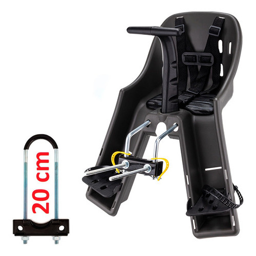 Cadeirinha Infantil Dianteira Para Bicicleta VEGA Kalf Baby Bike Preta Segurança Preto