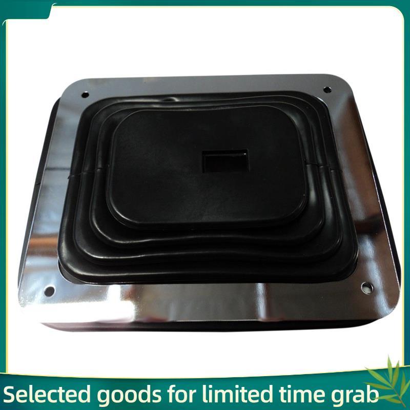 jerry99 Para Bota De Câmbio De Borracha Com Placa Cromada 5 5/8 X 6 3/4 Polegadas Manual Automático 350