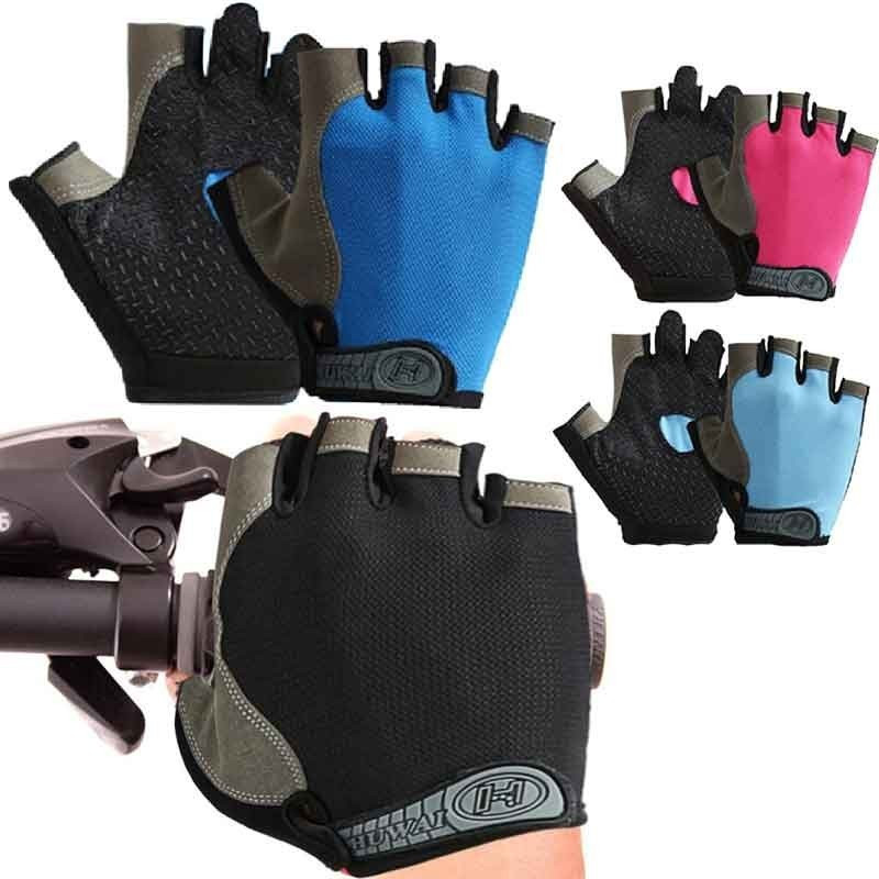 Luvas Antiderrapantes e Anti-Suor de Meio Dedo para Motocicleta, Bicicleta, Ciclismo, MTB, Esportes de Estrada, Luvas Re