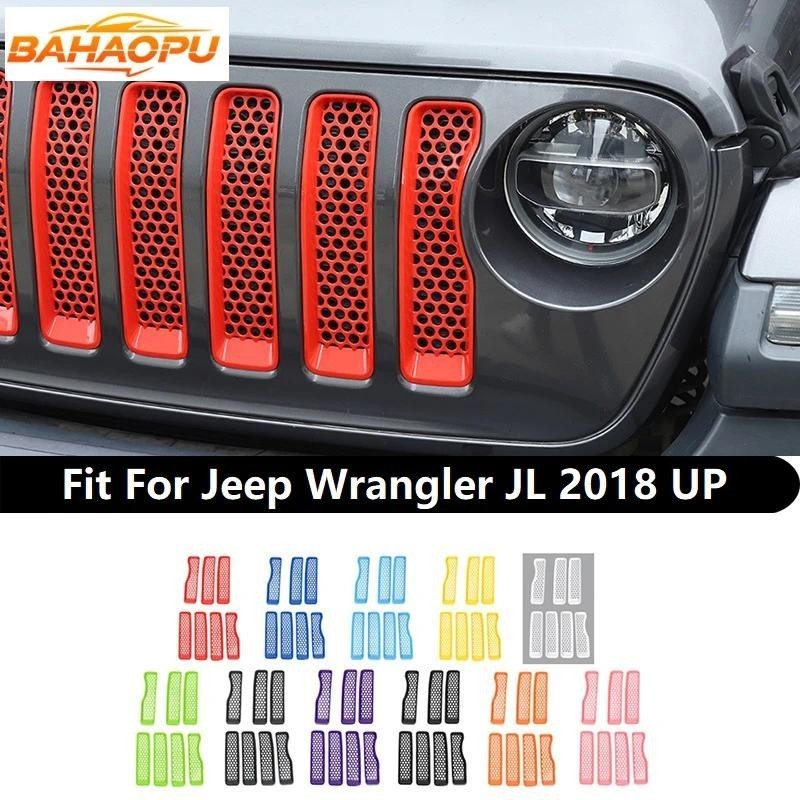 BAHAOPU ABS Grade Dianteira Do Carro Kits De Cobertura De Malha Decorativa Apto Para Jeep Wrangler JL/Tt Gladiador 2018 