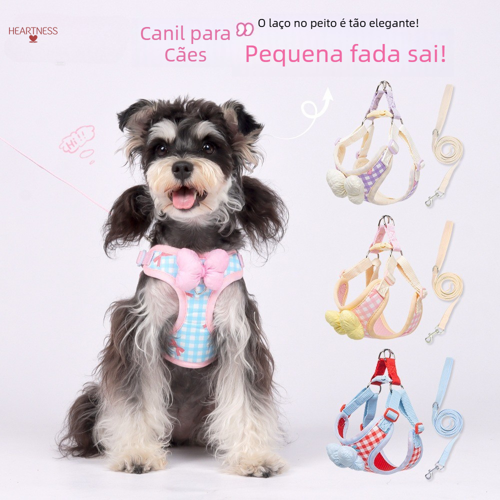 Coleira para cachorro, peito para animais de estimação, costas ao ar livre, arnês respirável para caminhada de cachorro