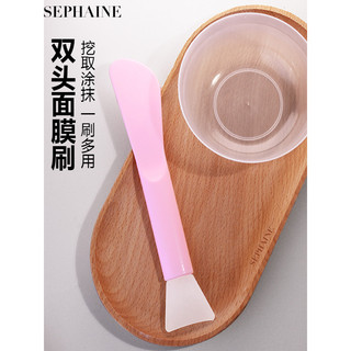 Conjunto de máscara de Silicone dedicado diy máscara de lama aplicar limpo Facial escova de duas cabeças raspador ferram