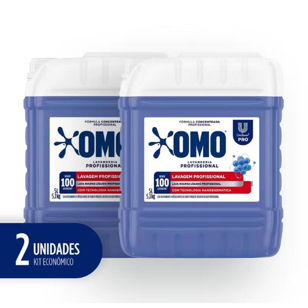 KIT 2 UNIDADES SABÃO LIQUIDO 0M0 MULTIAÇÃO PROFISSIONAL 5L LAVA ROUPAS OFERTA em Oferta na Shopee