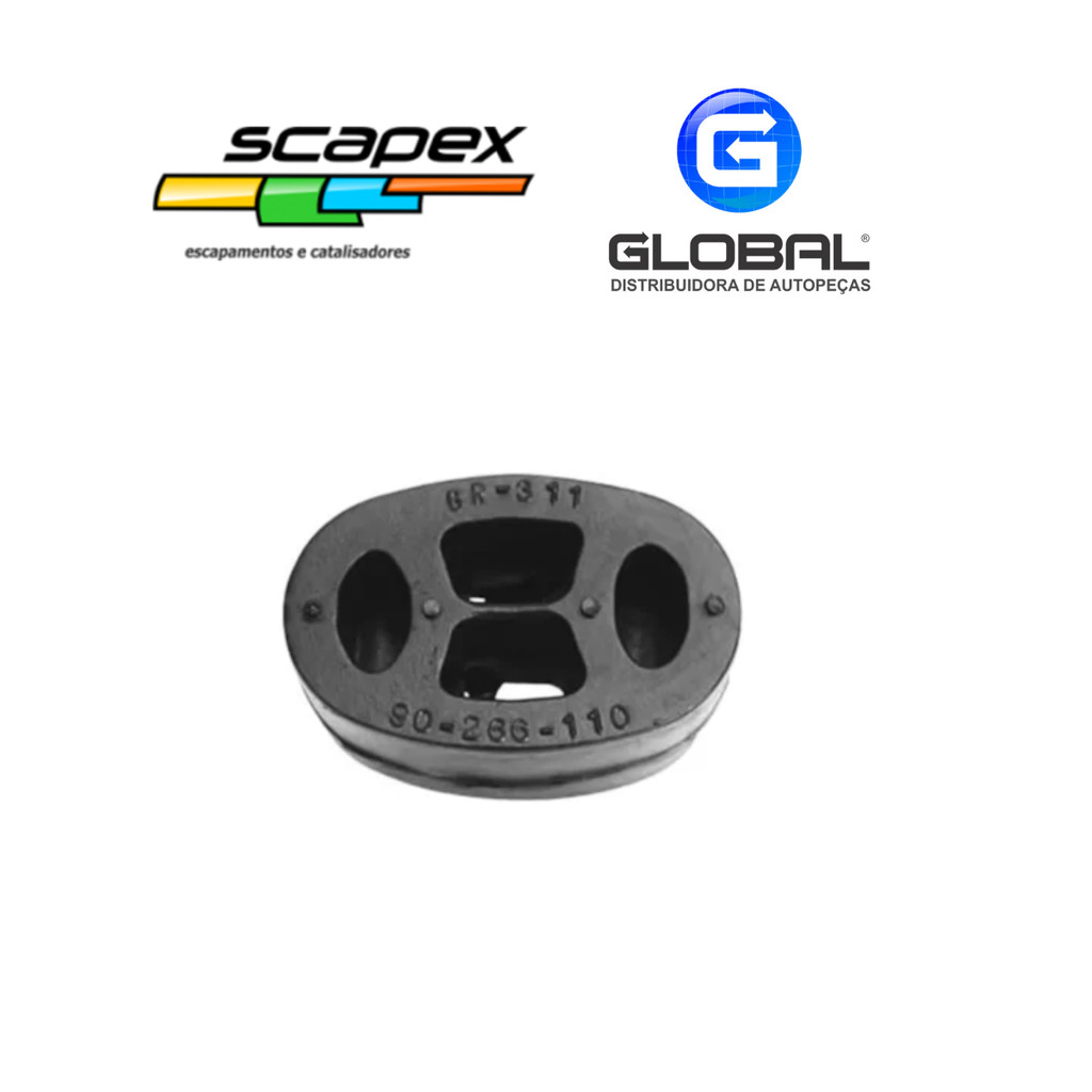 Coxim do Escapamento Traseiro Corsa Hatch ate 2001/Corsa Classic 94 a 2015/Celta 03.../Prisma /Agile
