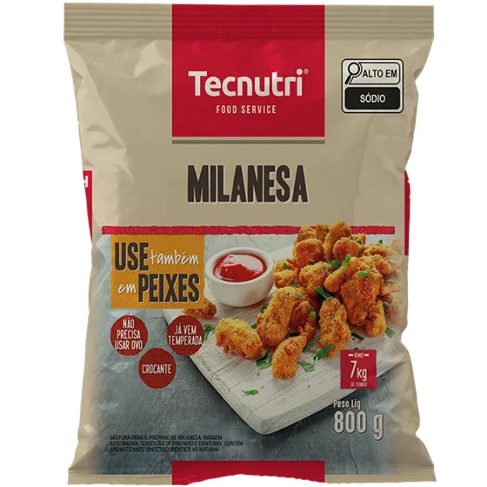 Preparo de Milanesa 800g Tecnutri Farinha para Empanar