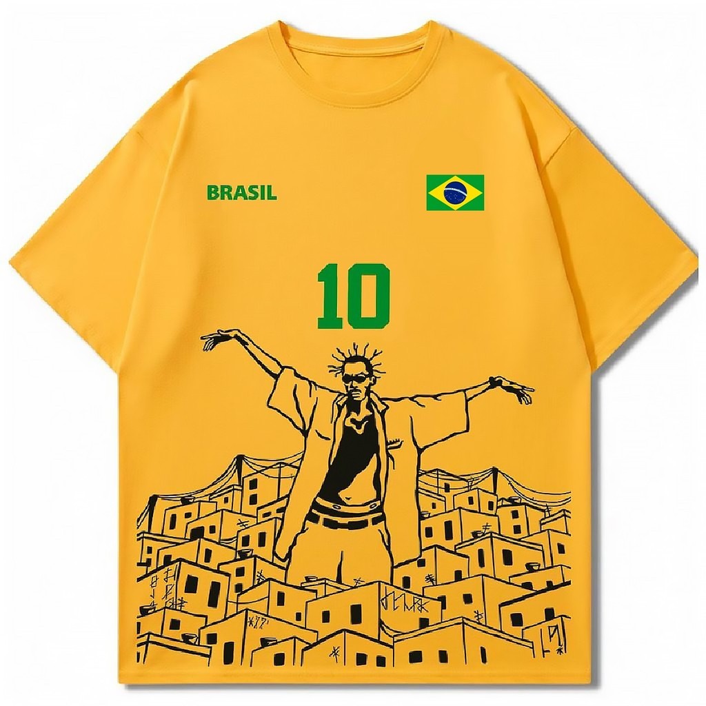 Camiseta Sabotage Brasil Trap Style Copa Do Mundo Brasil Camisa 100% Algodão Envio Imediato Polar