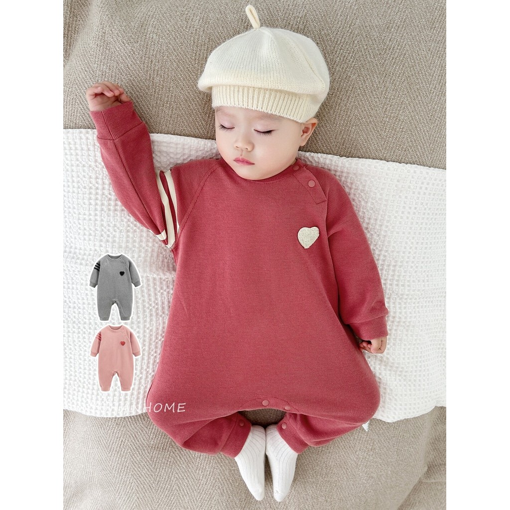 Bebê Outing roupas primavera outono roupas simples estilo ocidental influenciador macacão junho dezembro roupas do bebê 