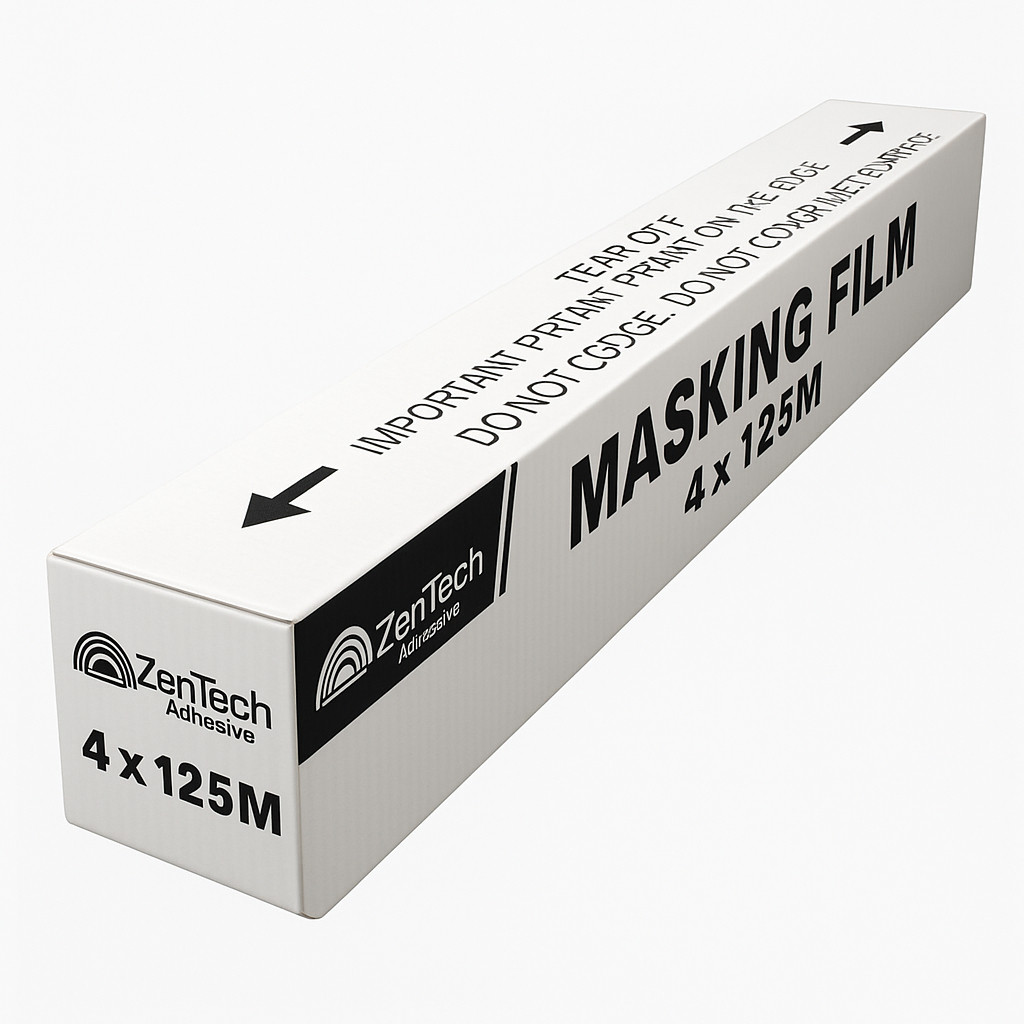 Plástico de Mascaramento para Pintura Automotiva Zentech 4m x 125m – Filme de Isolamento Profissional, Alta Resistência