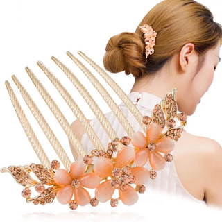 Acessórios de cabelo coreanos pente de cabelo inserção pente elegante strass hairpin adulto cocar antigo placa de sete c
