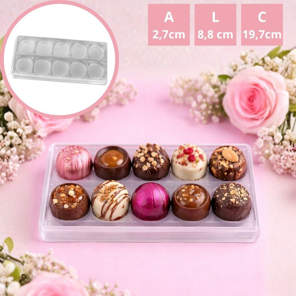 10 CAIXA P/ 10 DOCES EMBALAGEM CRISTAL BWB 14005