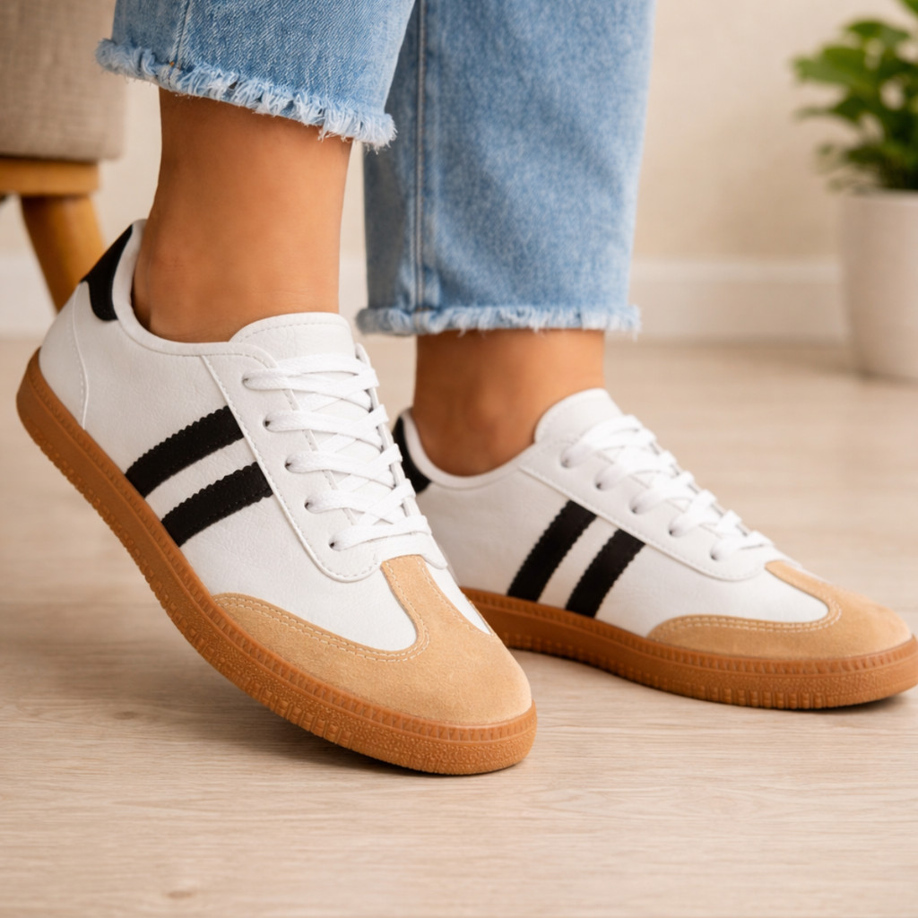 Tênis Feminino Básico Casual Urbano Super Versátil Moderno Macio Confortável Fashion
