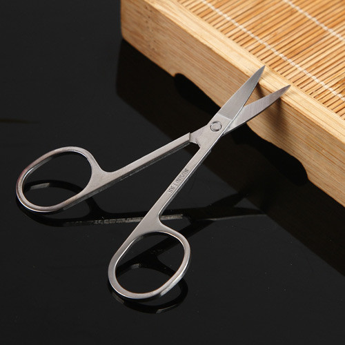 Ferramentas de beleza beleza maquiagem de beleza aço inoxidável sobrancelha aparar tesoura corte dupla pálpebra pequena 