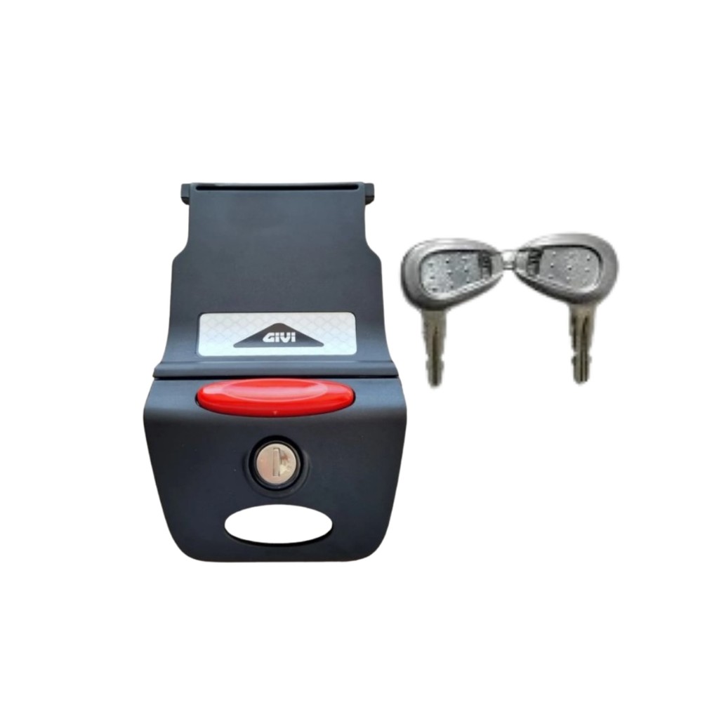 Fechadura Completa + Dobradiça Givi Z641N Z641NT Fumê Baú Monokey E450 E470