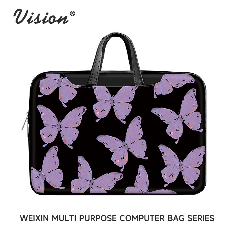Bolsa para Laptop borboleta roxa portátil adequada para Apple macbook 15: 20 cm Xiaoxin air13.3 Huawei matebook Lenovo F