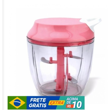 12 Processador De Alimentos / Batedeira Manual A Corda Com 5 Laminas De Inox 900ml 14,5x12,5cm De Ø