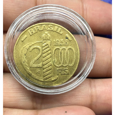 Moeda 500 Reis 1924 na Cápsula Nova para Coleção
