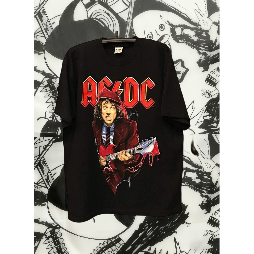 [Camiseta Premium em Algodão Puro]TT Camiseta Unissex Oversized Plus Size Feminina Masculina AC/DC Rock Clássico Algodão