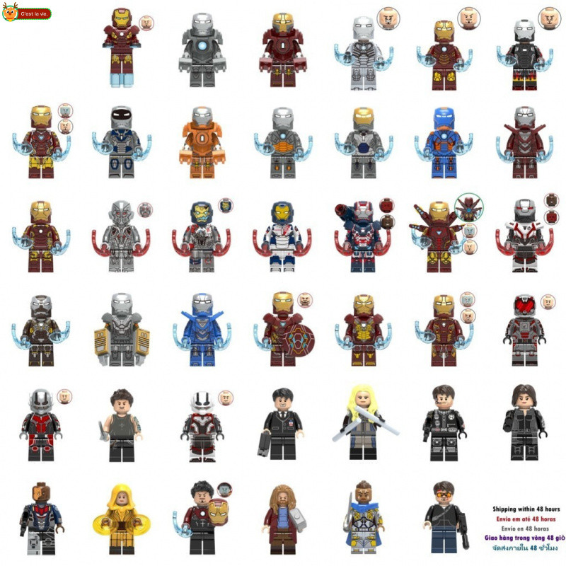 Crianças brinquedos blocos de construção educacionais presentes do menino decoração Stark