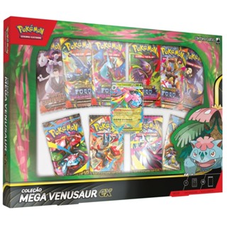 BOX POKÉMON COLEÇÃO MEGA VENUSAUR EX COPAG EVOLUÇÃO ME02 TCG 61 CARTAS BOOSTERS MEGAEVOLUÇÃO em Oferta na Shopee
