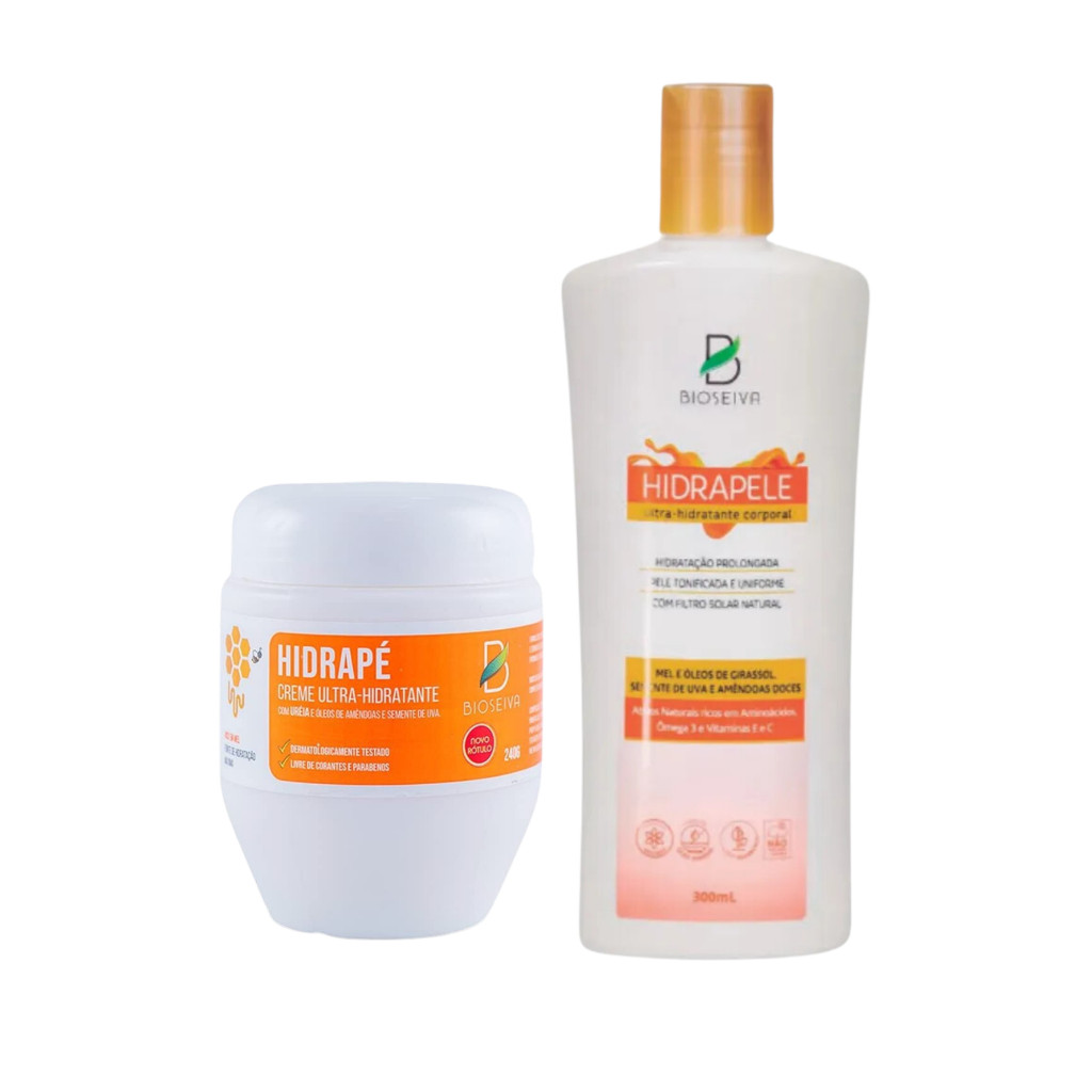 Hidrapé 240g + Creme Hidratante corporal Hidrapele 300mL - BioSeiva