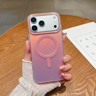 Capa De Telefone TPU Magnética Aurora Color Gradient Aesthetics/All Inclusive Anti Fall À Prova De Choque Para 17 ProMax em Oferta na Shopee