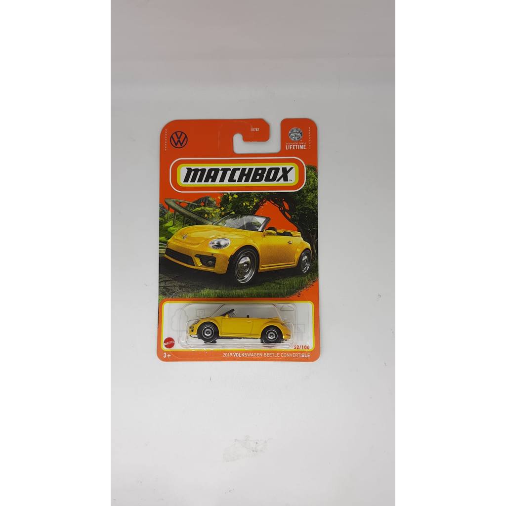 Carrinho de Metal Matchbox VW Fusca New Beetle Conversível
