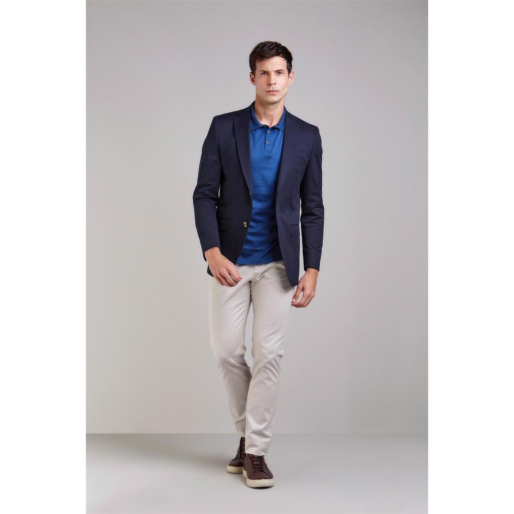 Blazer Alfaiataria Liso Slim Fit - Azul Marinho