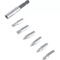 Jogo de Bits/Ponteiras com 7 peças Encaixe Sextavado 1/4'' Vonder