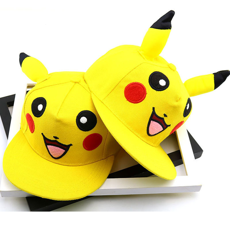 Novo Pokemon Pikachu Malha Boné De Beisebol Anime Kawaii Hip Hop Chapéu Criança Meninas Meninos Das Crianças Brinquedo C