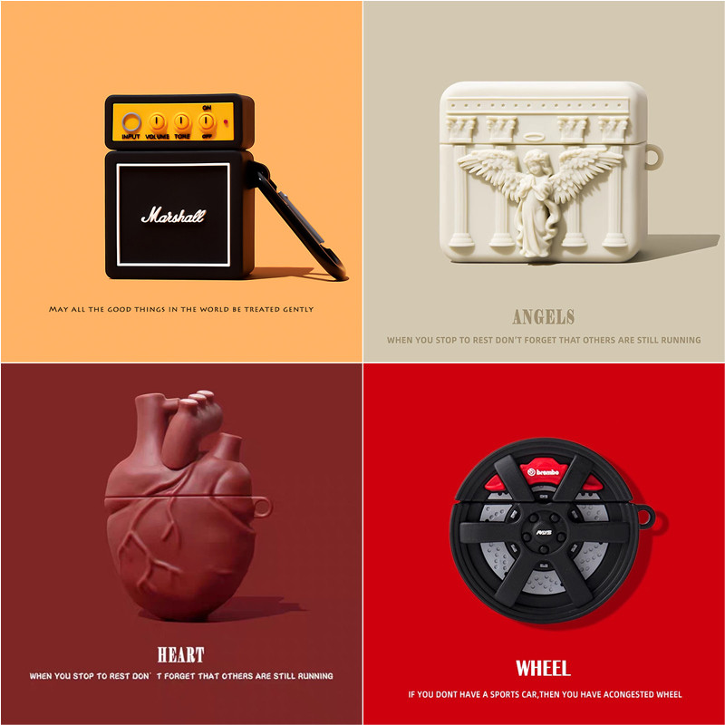 Capa para Apple Airpods Pro 3 2 Pro3 Pro2, capa para Airpods 4 1ª 2ª 3ª Geração, capa protetora para Air Pods, roda de a