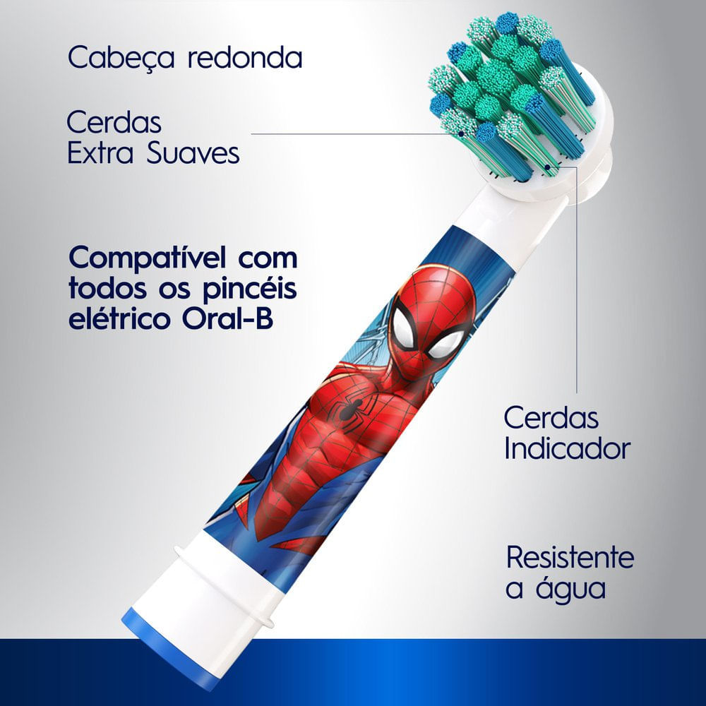 Detalhes do Refil para Escova Elétrica Oral-B Spiderman 2 Unidades