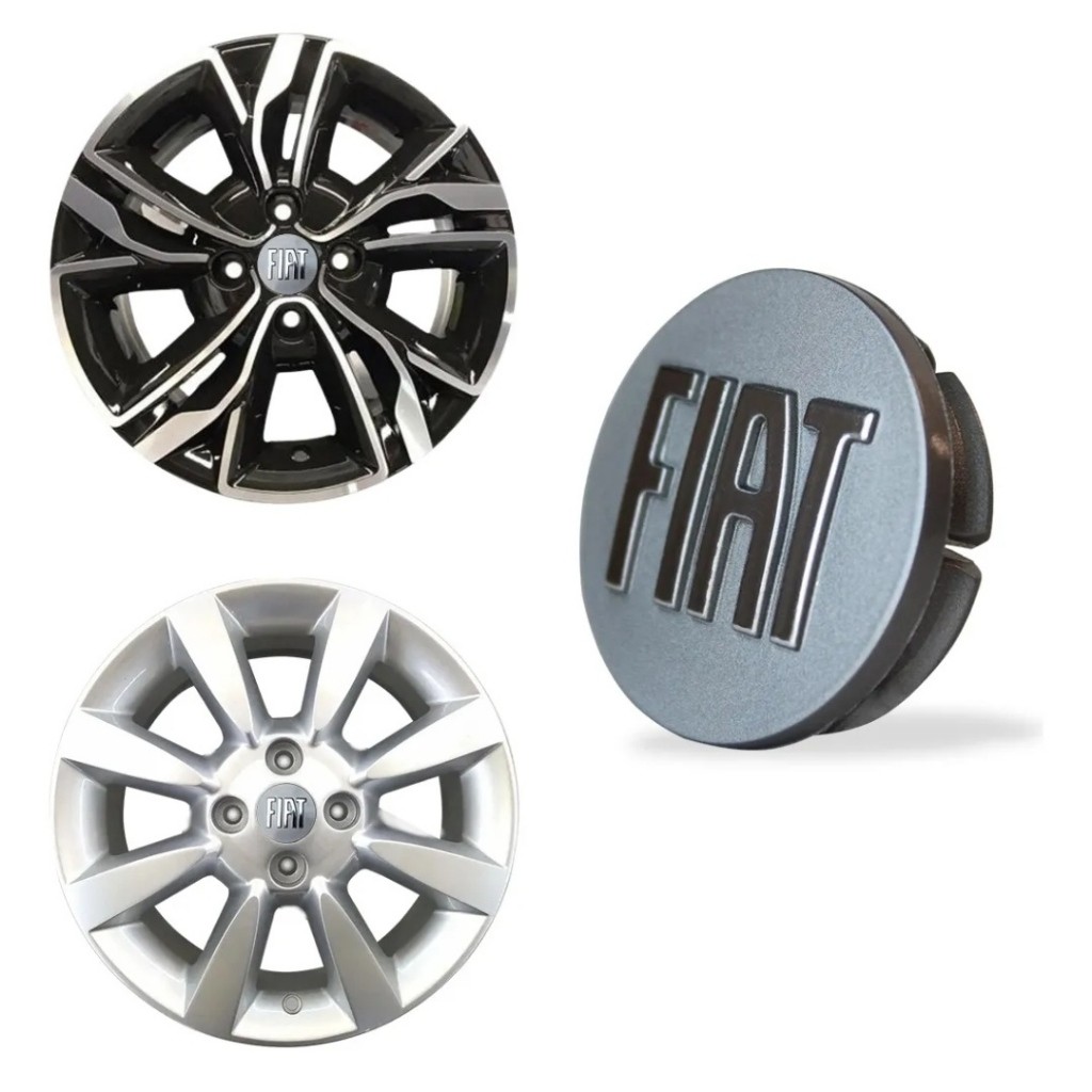 Kit Calota Miolo Centro Meio Roda Fiat Idea Uno Palio 49,6mm