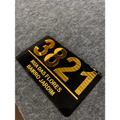 Placa Números Para Casa, Loja, Empresa, Galpão 25x15cm