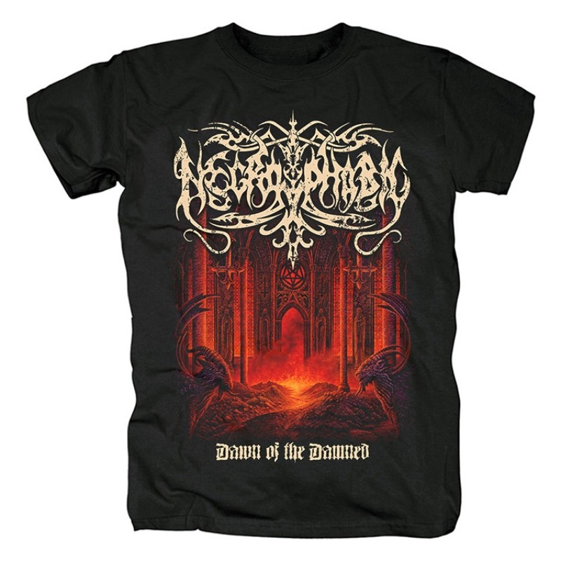 Music.Soul Camiseta Unissex Necrophobic Death Metal Estampado Algodão Oversized Respirá Confortável Estilosa Verão