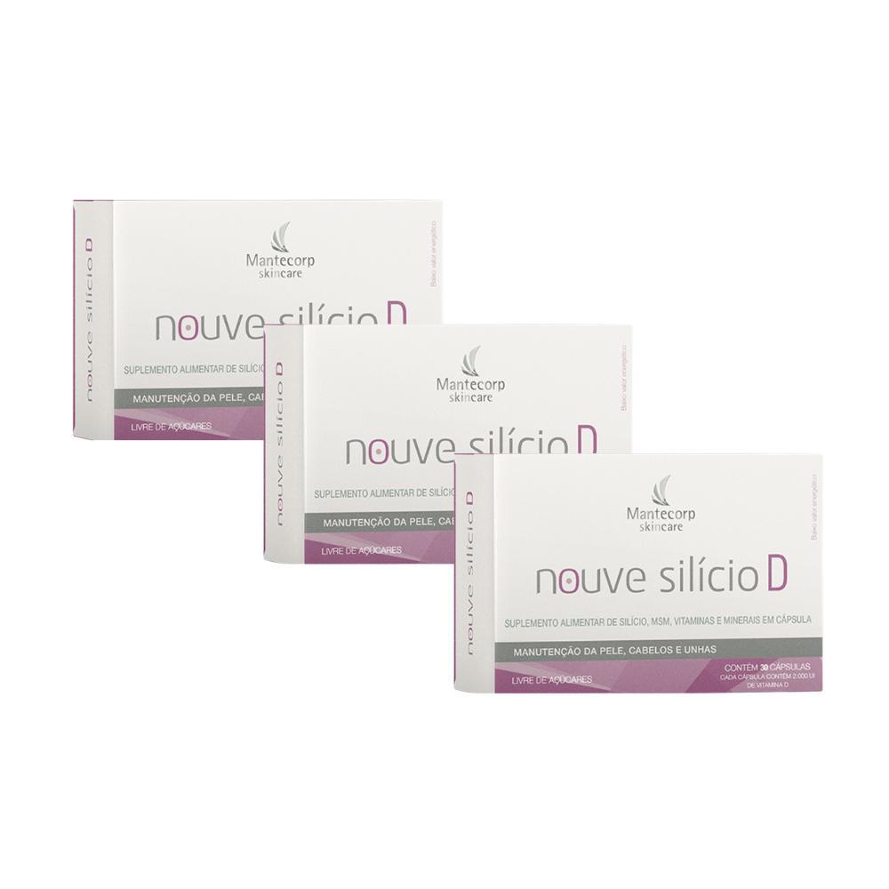 Kit C/3 Nutracêutico Nouve Silício D - 90 Cápsulas