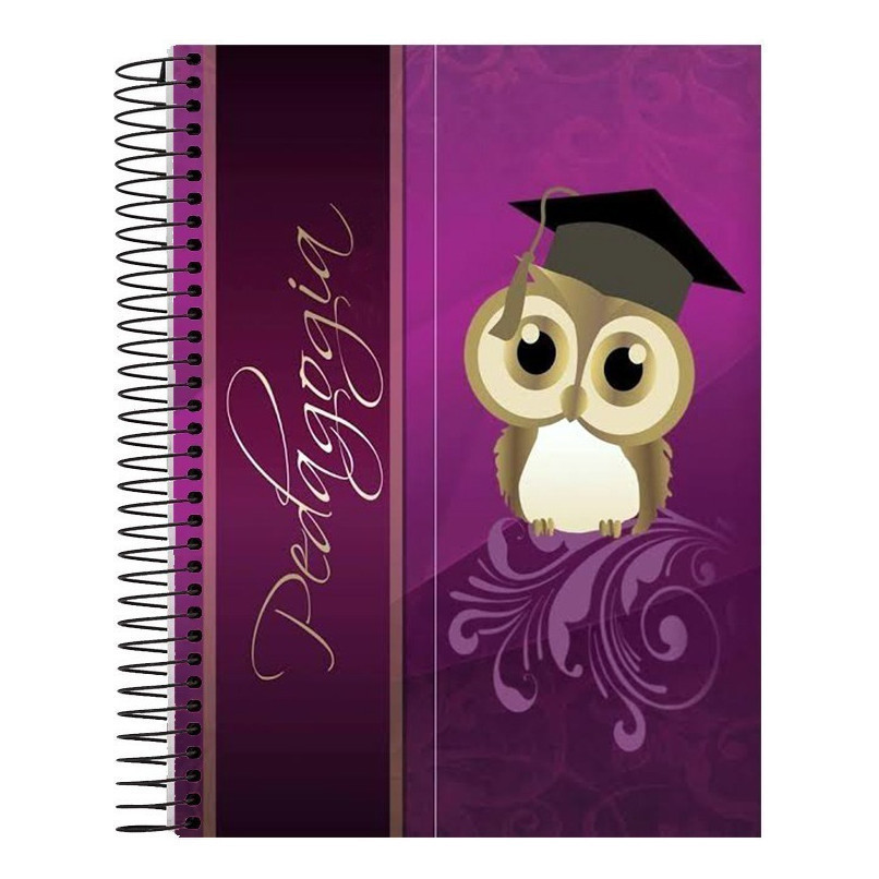 Caderno     Capa Dura 10 Matérias Pedagogia