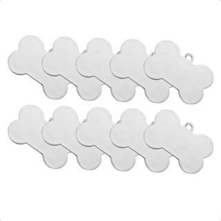 Plaquinha Pet conjunto 10 unidades prontas para gravação TAG Animal Resistente Brilhante em Oferta na Shopee