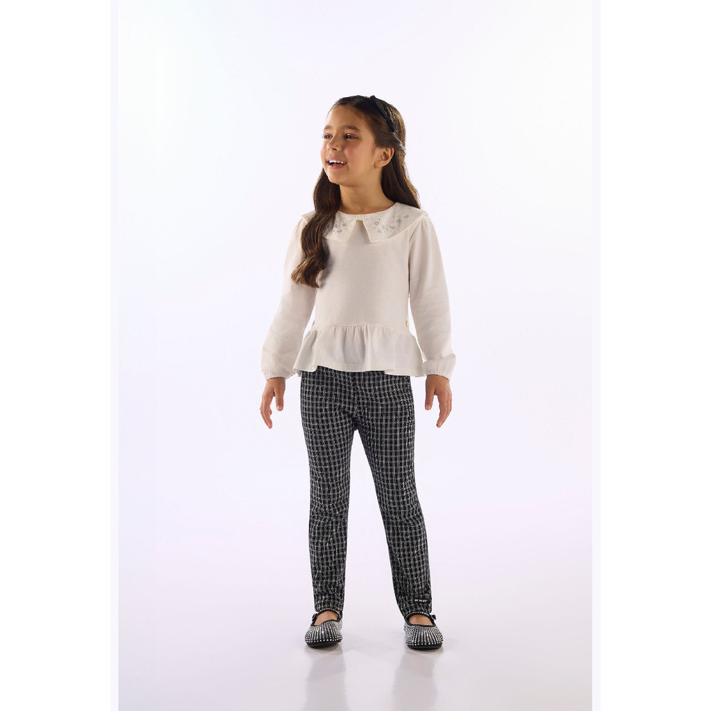 Blusa Menina Gola Decorada Up Baby