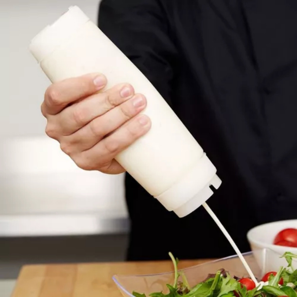 Kit 3 Bisnagas Invertidas 700ml Para Temperos Molhos Caldas Ketchup Maionese FIFO — imagem 2 de 2