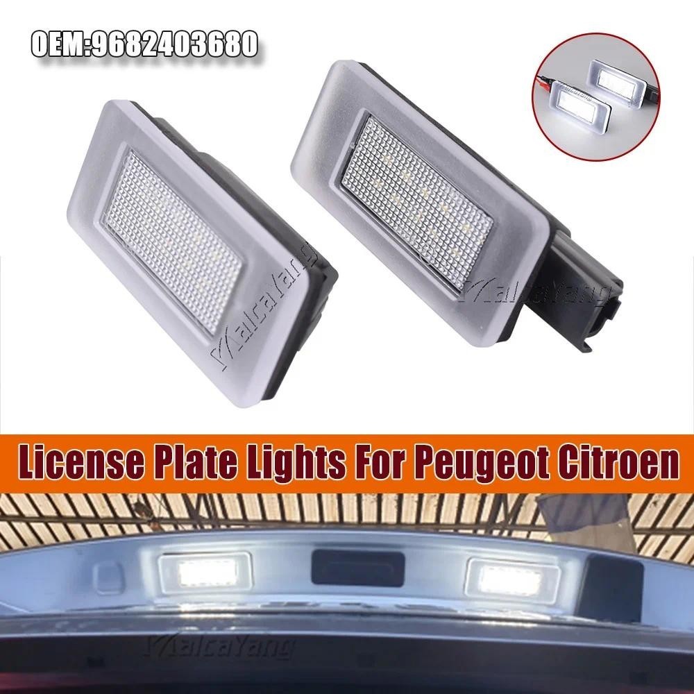2 Pçs LED Luz Da Placa De Licença Para Peugeot 208 2008 308 3008 5008 II 207 CC Lâmpadas Identificação Citroen C5 III RD
