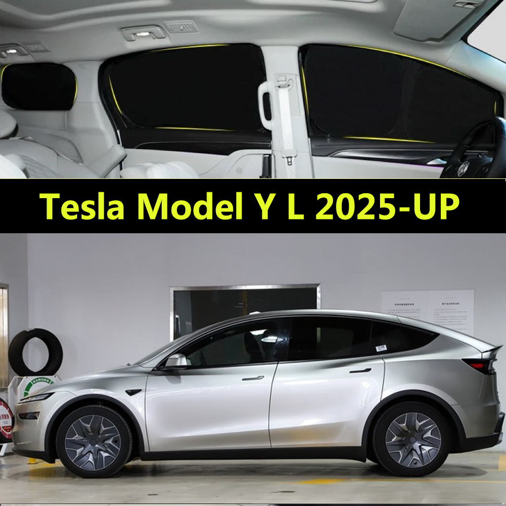 Pára-Sol Do Carro Para Tesla Modelo Yl 2025-UP Cortina De Totalmente Blackout Proteção Solar Privacidade Acampamento Jan