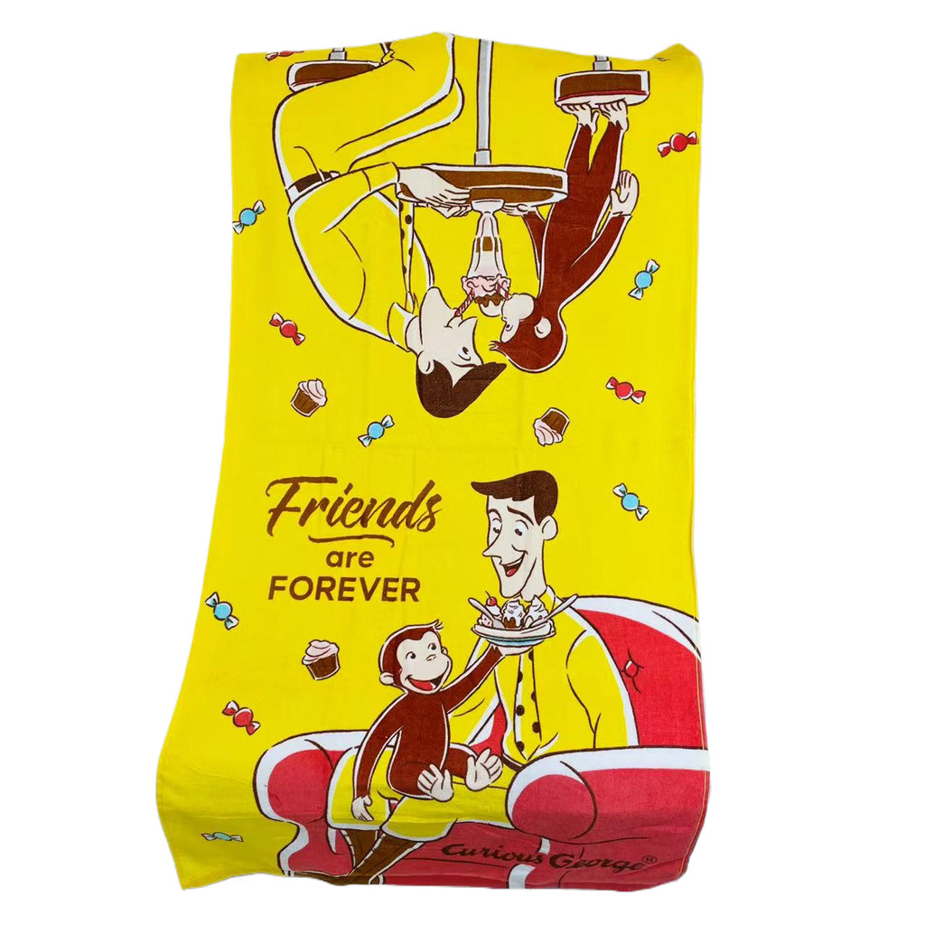 Frete grátis desenho animado fofo macaco curioso curioso George toalha de banho toalha de praia toalha grande banheiro m
