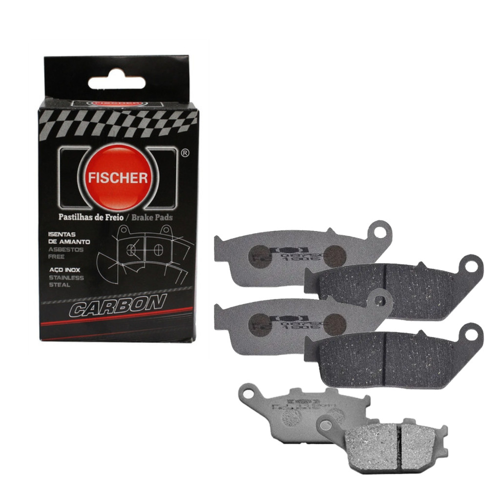 Kit Pastilha Freio Diant+Tras Fischer Kawasaki Z750 2007 até 2010 FJ0875C FJ11