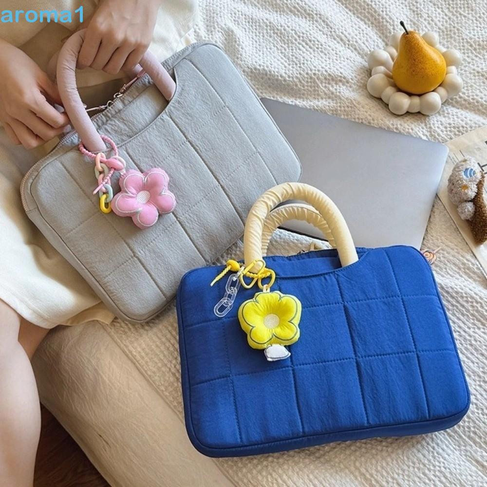 Capa Para Laptop AROMA1 , Bolsa Portátil Computador De 14 Polegadas , Fofa E Inchada Com Pingente Tablet Escola