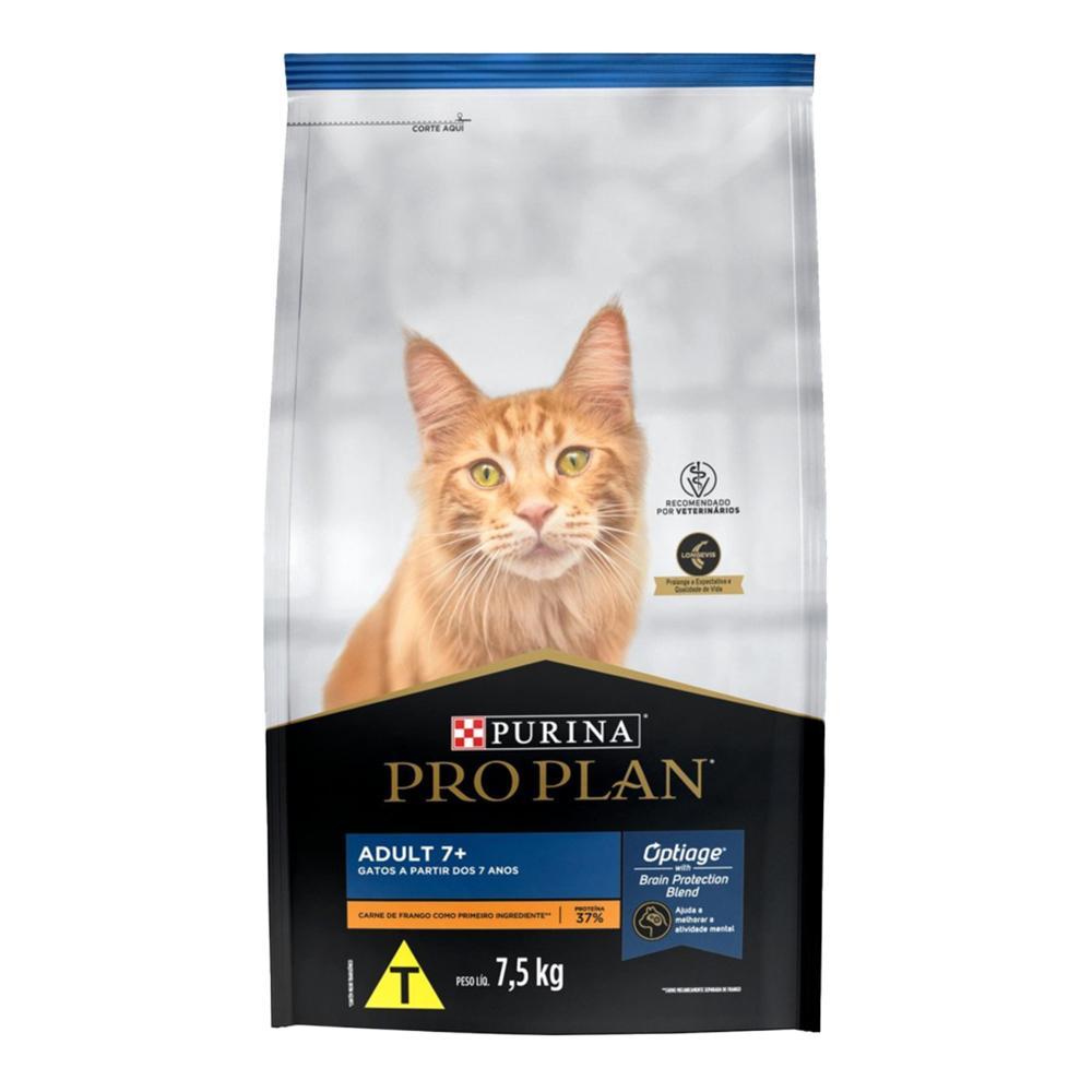 Ração Nestlé Purina Pro Plan Gatos Senior Frango - 7.5 Kg