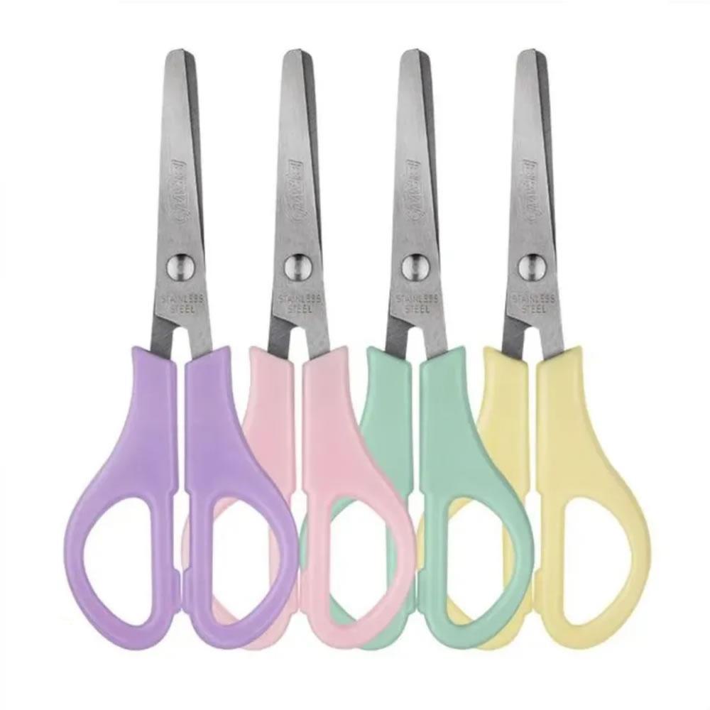 TESOURA ESCOLAR DE AÇO 13CM C/ RÉGUA - PASTEL - TE1308 - BRW