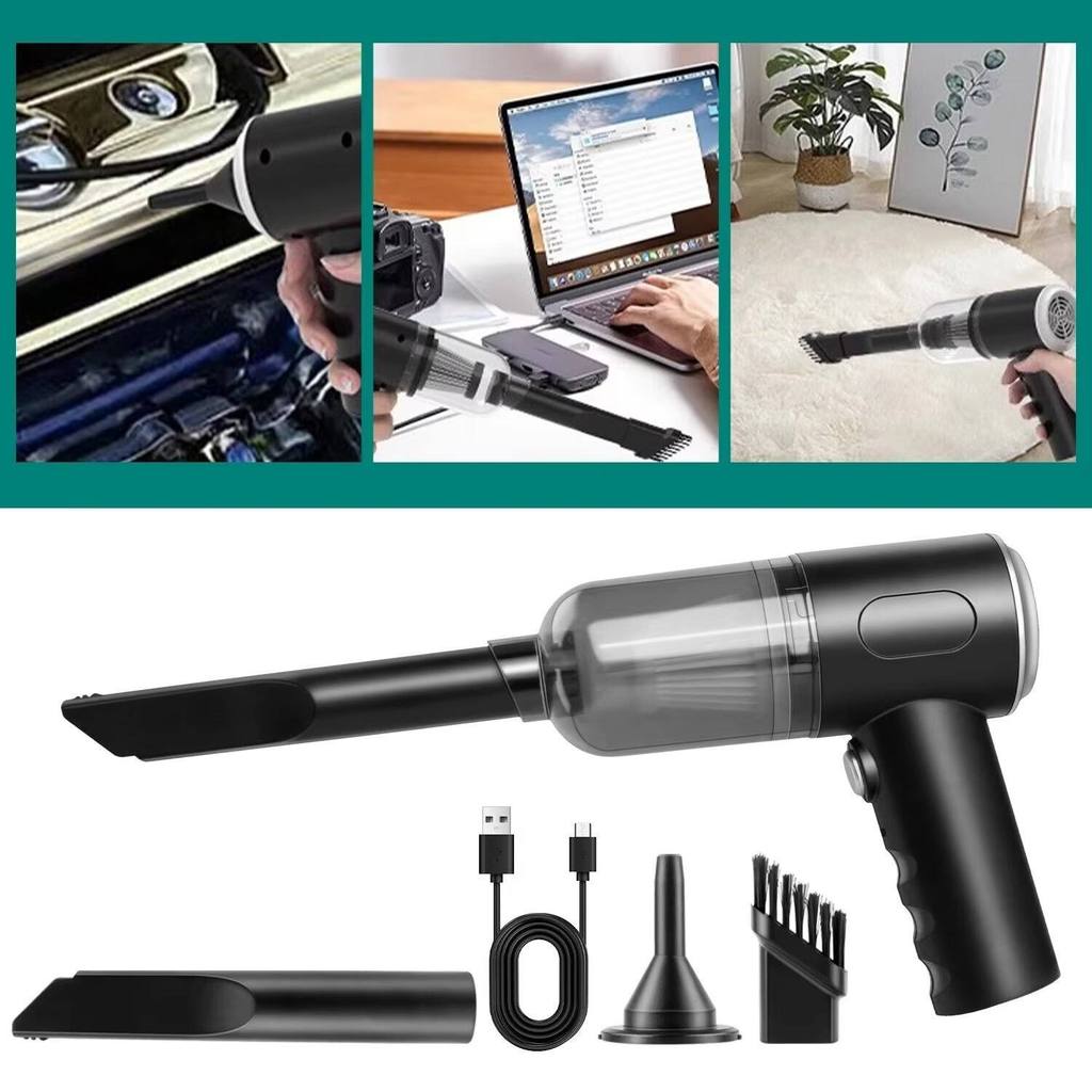 Mini Aspirador De Pó Soprador Usb Portátil Recarregável Automotivo