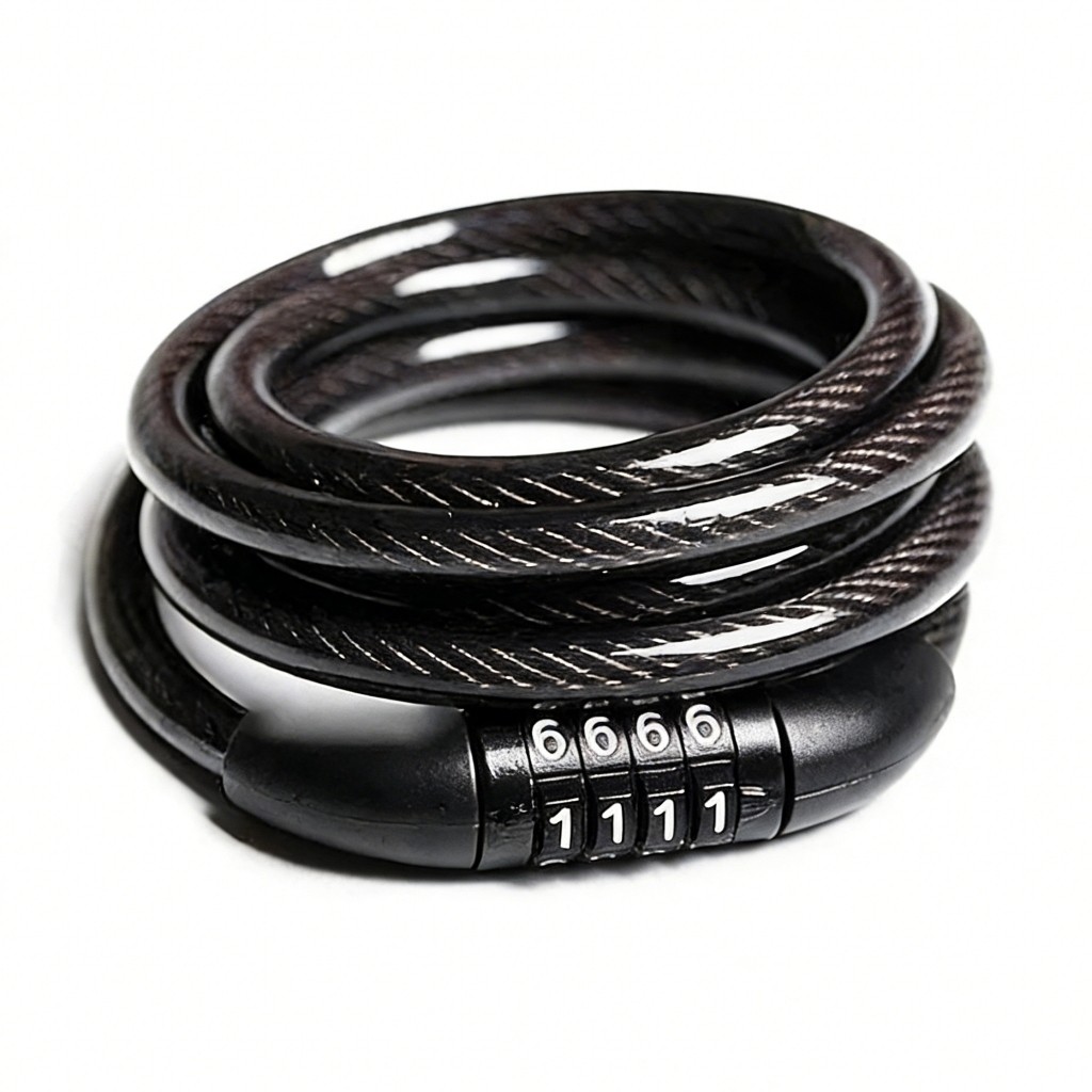 Corrente Cadeado Segurança Bicicleta C/ Senha Segredo 8mm x 1100mm Bike