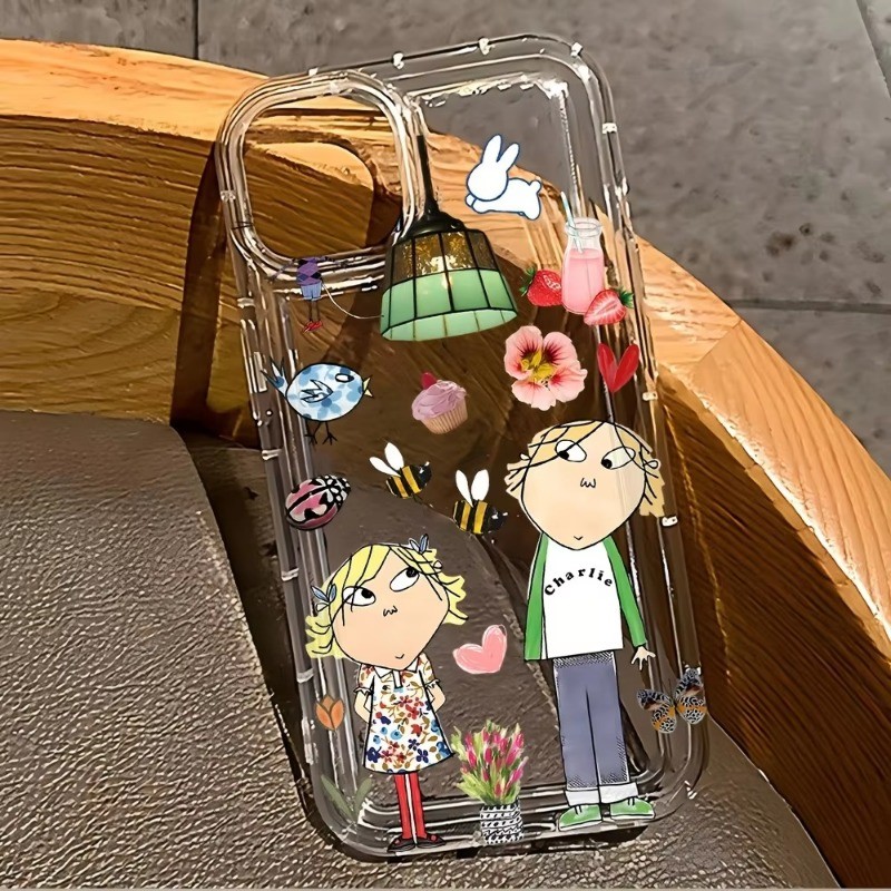 Adorável Charlie E Lola Caso De Telefone Para Samsung A55 A35 A15 A54 A53 S26 S25 S23 S24 Ultra S22 Plus S21 S20 FE Capa