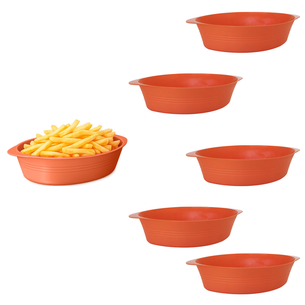 Petisqueira Canoinha 750ml KIT 6pçs Saladeira Plástico Alta Qualidade Canoa Petisco barquinha frios